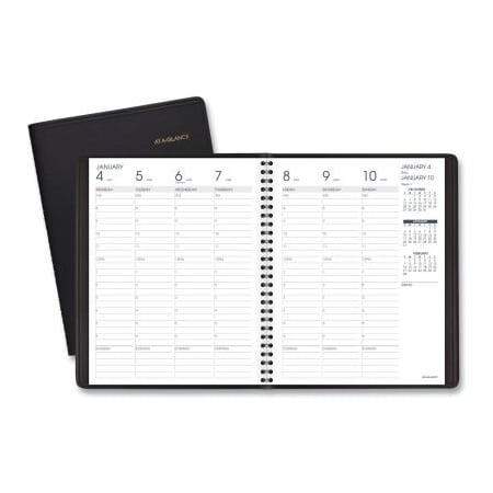At-A-Glance AT-A-GLANCE Weekly Appointment Book Ruled, Hourly Appts, 8.75 x 7, Black, 2022-2023 7086505